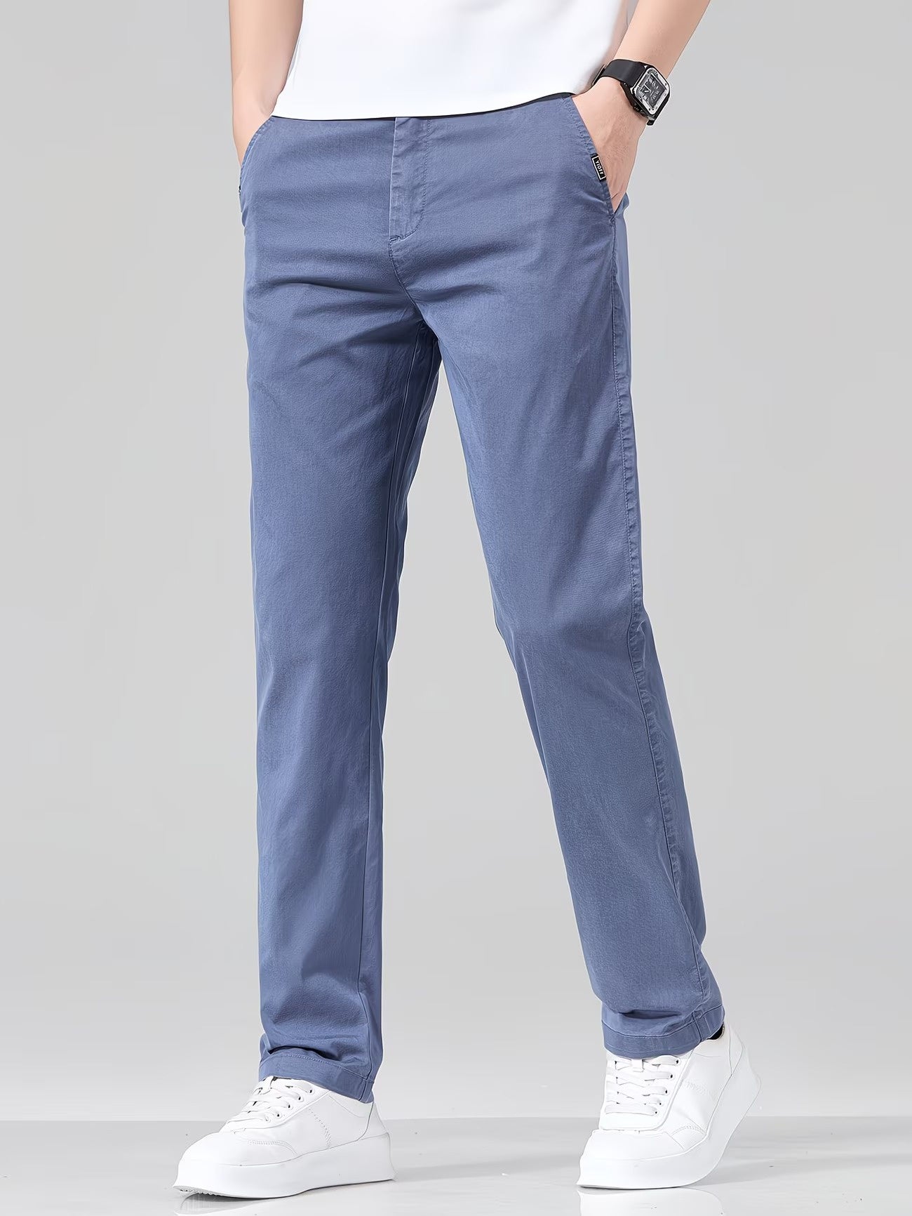 Men's Straight-Leg Pants with Pockets