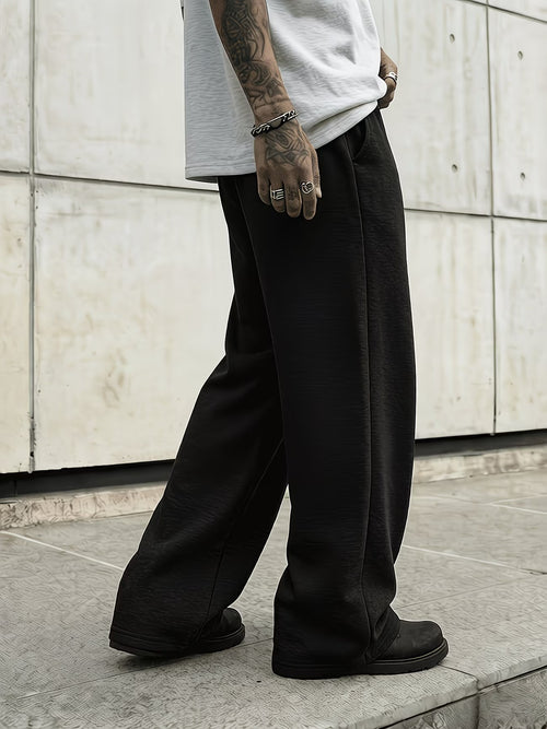 Men's Wide-Leg Drawstring Pants