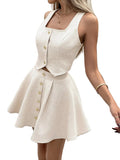 Women’s Button-Front Two-Piece Set