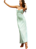 Women’s Sleeveless Cowl Neck Maxi Dress
