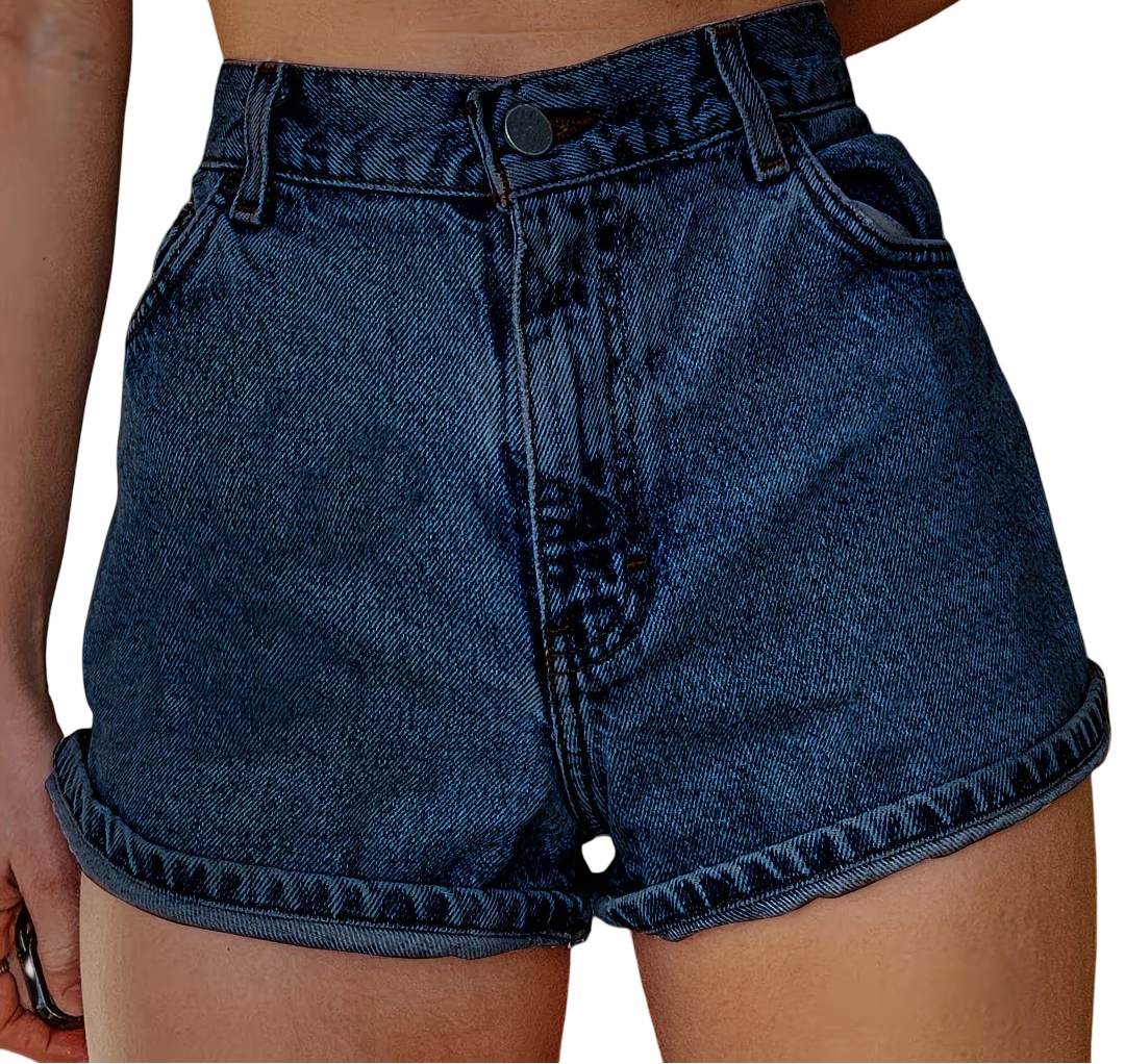 Women's High-Waisted Rolled-Hem Shorts